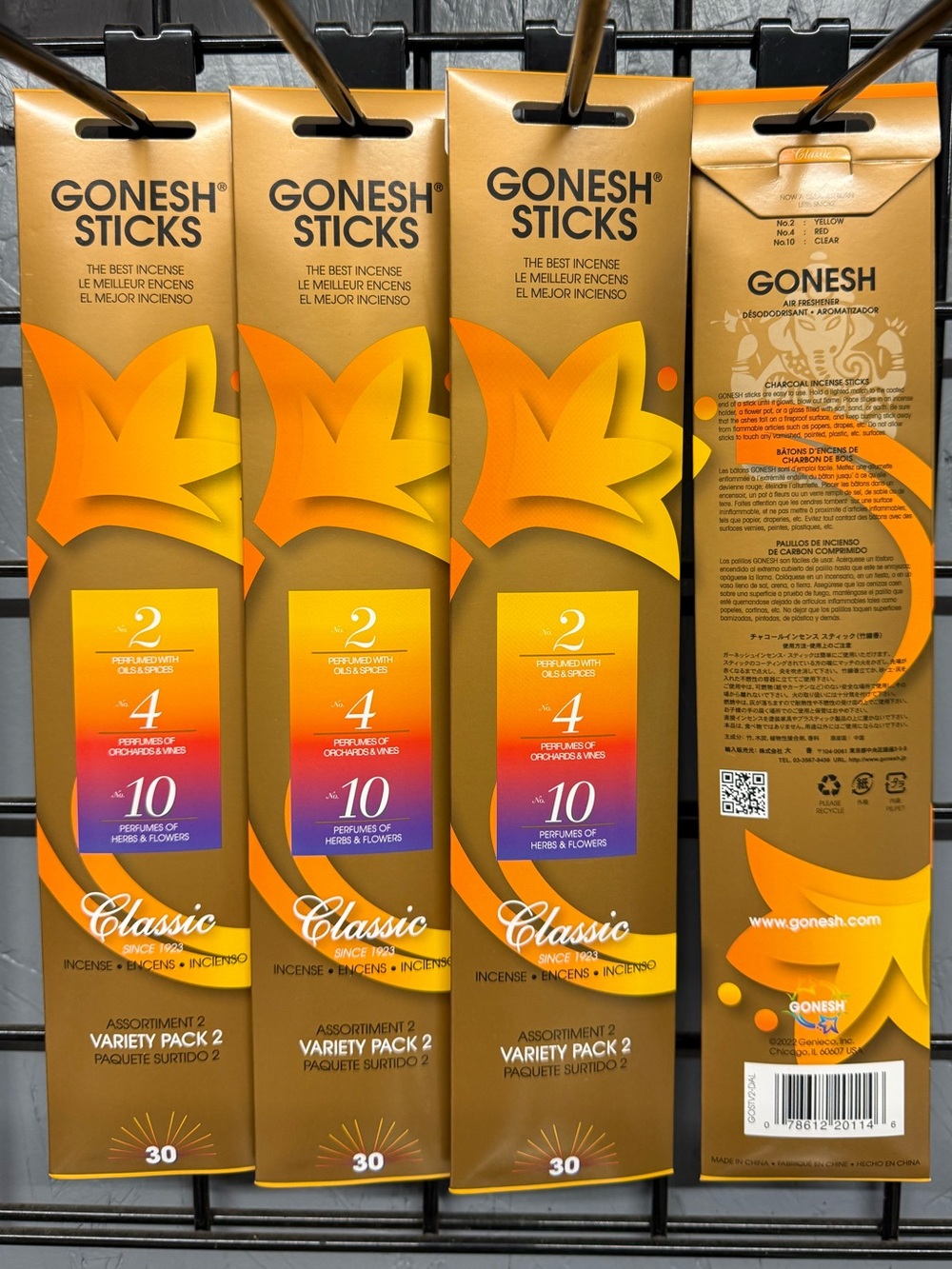 GONESH Classic Variety Pack 2 Incense Sticks - -4 packs -total 120 sticks - Picture 2 of 6